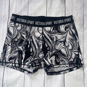 Victoria’s Secret Black and White Marble Athletic Shorts
